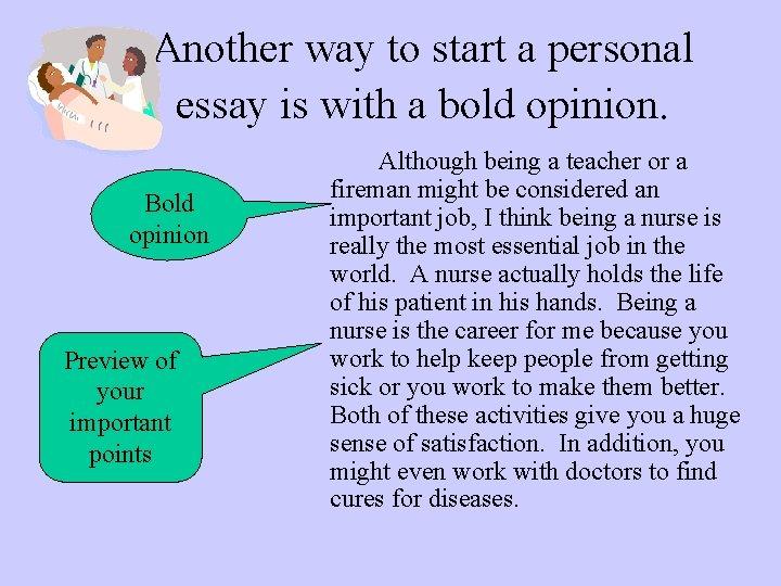 ways to start an essay