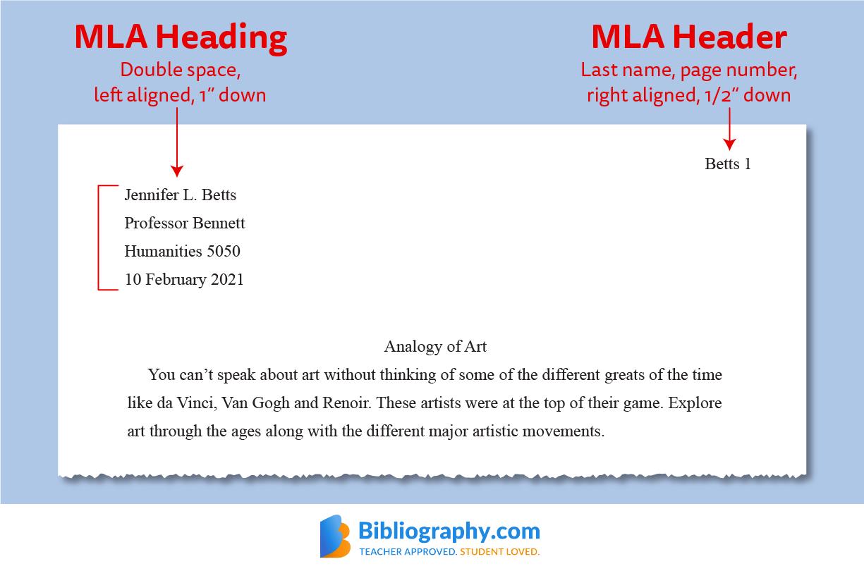how to do mla format for an essay